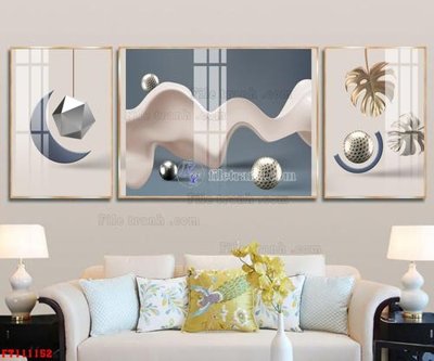 File gốc File tranh hiện đại pha lê gương FT111152 (AI/EPS) cho in ấn