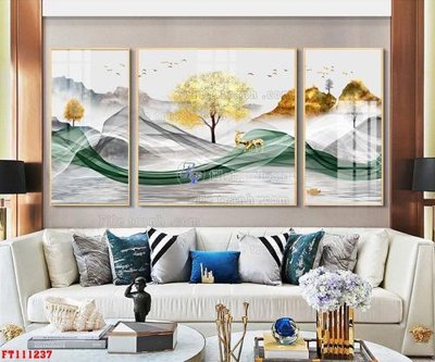 File in lụa File tranh hiện đại pha lê gương FT111237 (hoa văn) File tranh hiện đại pha lê gương FT111237