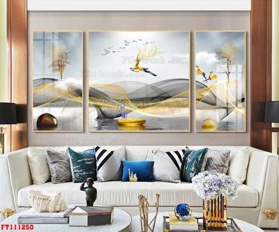 File in trần File tranh hiện đại pha lê gương FT111250 (bản gốc) đại dương