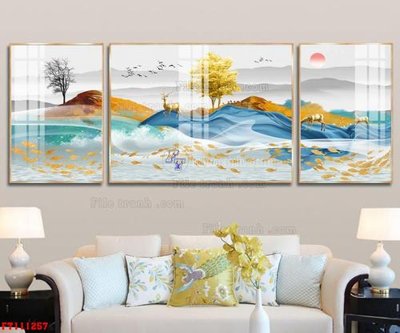 File PSD File tranh hiện đại pha lê gương FT111257 (bản gốc) cho nhà in