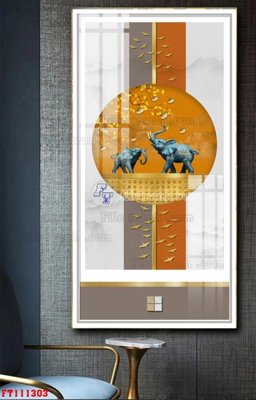 File tranh File tranh hiện đại pha lê gương FT111303 (gốc) phong cách tối giản