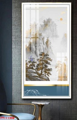 Chi tiết file ảnh File tranh hiện đại pha lê gương FT111306 sắc nét