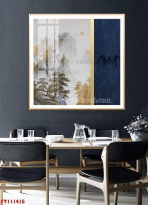 File in lụa File tranh hiện đại pha lê gương FT111415 (hoa văn) File tranh hiện đại pha lê gương FT111415