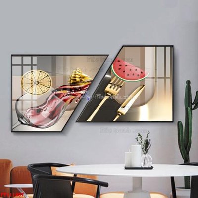 File in trần File tranh hiện đại pha lê gương FT111497 (bản gốc) đại dương