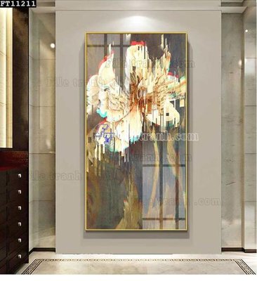 File in trần File tranh đơn lối vào FT11211 (file gốc) hoa văn 3D