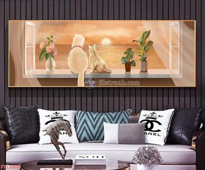 File PSD File tranh hiện đại pha lê gương FT120000 (bản gốc) đã tách nền