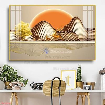 File tranh ảnh gốc File tranh hiện đại pha lê gương FT120028 dùng cho in khổ lớn