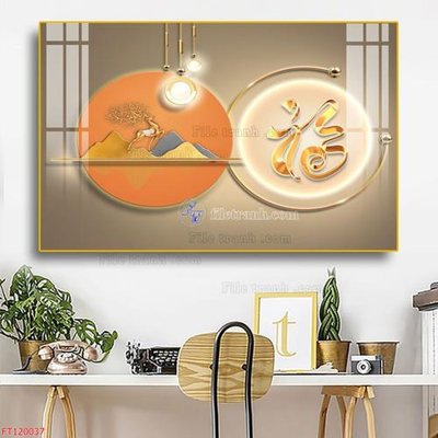 File in ấn cao cấp File tranh hiện đại pha lê gương FT120037 (file gốc)