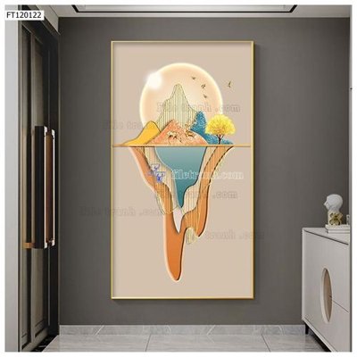 File gốc File tranh hiện đại pha lê gương FT120122 (in lụa) chi tiết cao