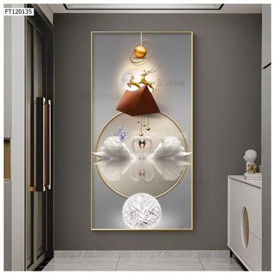 File gốc File tranh hiện đại pha lê gương FT120135 (in mica) làm bảng hiệu