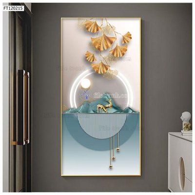 Hình ảnh file gốc in trần nhà File tranh hiện đại pha lê gương FT120215