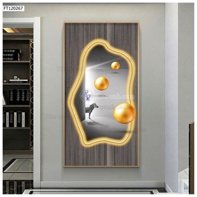 File gốc File tranh hiện đại pha lê gương FT120267 (in mica) trang trí