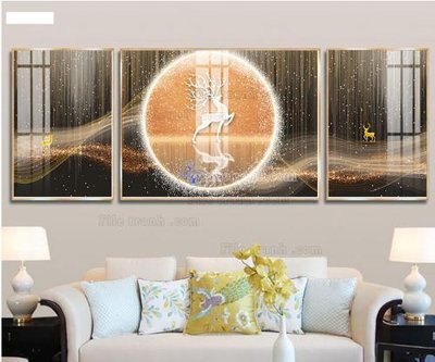 File in trần File tranh hiện đại pha lê gương FT120287 (file gốc) xuyên sáng