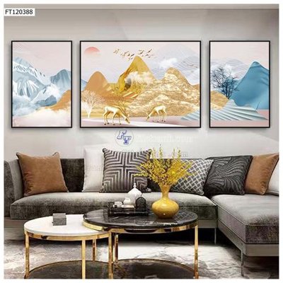 File gốc File tranh hiện đại pha lê gương FT120388 (in lụa) tranh phong thủy