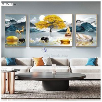 File tranh File tranh hiện đại pha lê gương FT120412 (bản gốc) in canvas