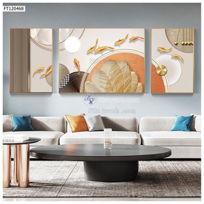 File tranh File tranh hiện đại pha lê gương FT120468 (file gốc) chủ đề phong thủy