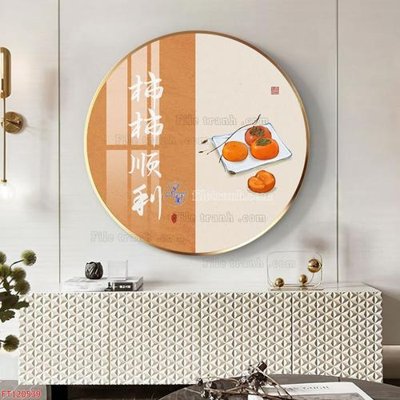 File in trần File tranh hiện đại pha lê gương FT120539 (bản gốc) hoa văn