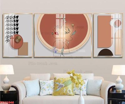 Hình ảnh file gốc File tranh bộ hiện đại FT121046 cho in UV