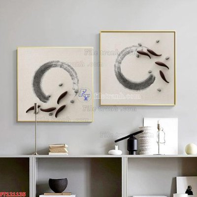 File in trần File tranh bộ hiện đại FT121135 (bản gốc) phong cảnh