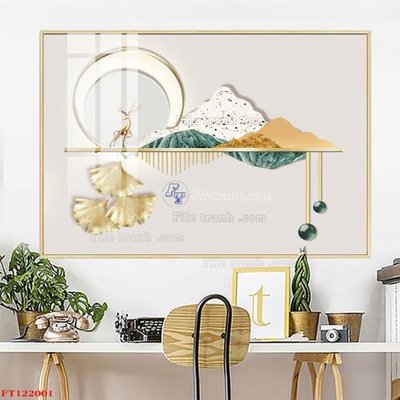 File in mica File tranh bộ hiện đại FT122001 (bản gốc) sắc sảo