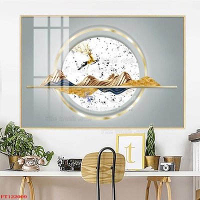 File gốc File tranh bộ hiện đại FT122009 (in lụa) chi tiết cao