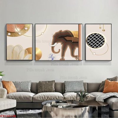 File gốc File tranh bộ hiện đại FT122138 (in mica) làm quà tặng