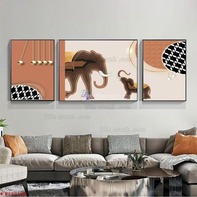 File in mica File tranh bộ hiện đại FT122139 (bản gốc) làm vách ngăn