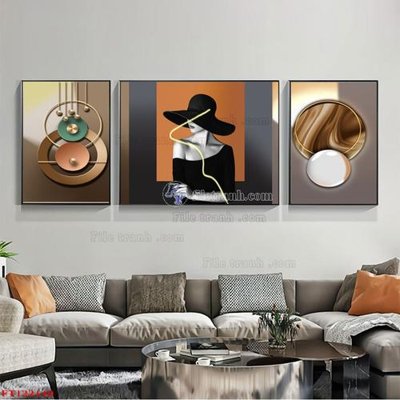 File ảnh File tranh bộ hiện đại FT122149 (gốc) in PP, decal