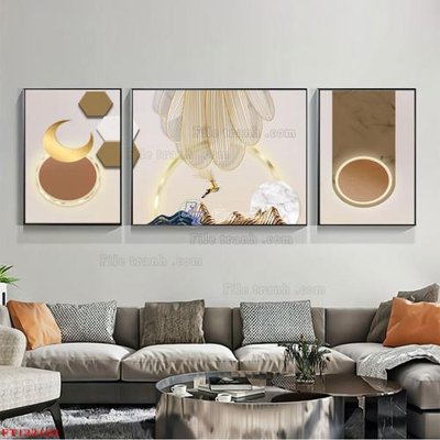 File gốc File tranh bộ hiện đại FT122163 (thiết kế) cho in ấn