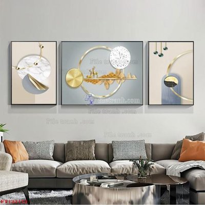 File tranh File tranh bộ hiện đại FT122172 (gốc) in trên kính