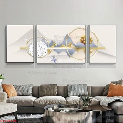 File gốc File tranh bộ hiện đại FT122178 (in mica) làm quà tặng