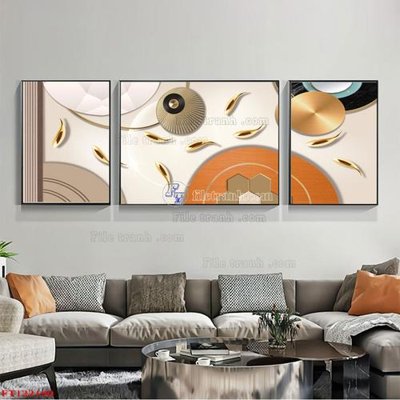 Download file gốc File tranh bộ hiện đại FT122190 (in mica) trang trí