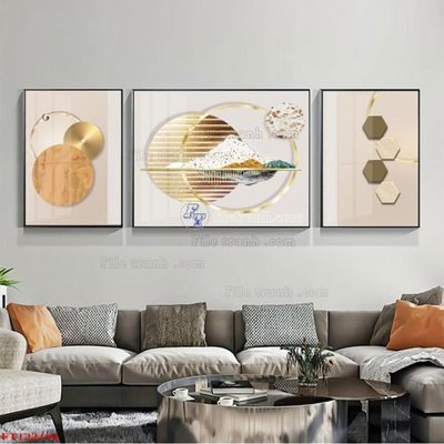 File gốc File tranh bộ hiện đại FT122194 (in tráng gương) ốp tường