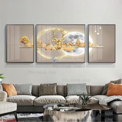 Ảnh gốc File tranh bộ hiện đại FT122298 (độ nét cao) in mica