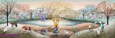 Ảnh gốc File tranh bộ hiện đại FT124197 (siêu chi tiết) để in ấn