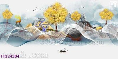 File in ấn cao cấp File tranh bộ hiện đại FT124304 (file gốc)