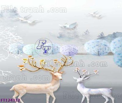 File ảnh File tranh bộ hiện đại FT124312 (gốc) in standee