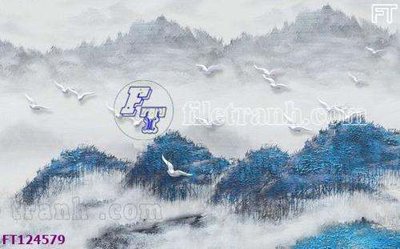 File tranh in trần 3D File tranh bộ hiện đại FT124579 (ảnh gốc)