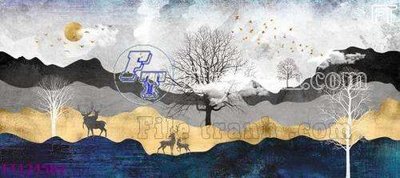 Tải file gốc File tranh bộ hiện đại FT124582 dùng cho in ấn