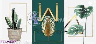 File tranh File tranh bộ hiện đại FT124609 (bản gốc) in lụa 5D