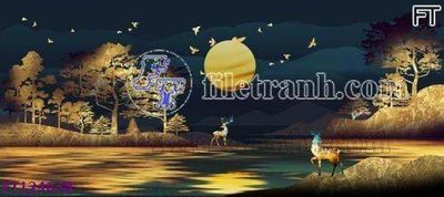 File in lụa File tranh bộ hiện đại FT124638 (chất lượng cao) File tranh bộ hiện đại FT124638