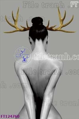 File gốc File tranh bộ hiện đại FT124760 (in lụa) tranh phong thủy