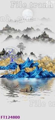 File gốc File tranh bộ hiện đại FT124800 (in lụa) chi tiết cao
