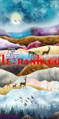 File gốc in tráng gương File tranh bộ hiện đại FT125002 chi tiết