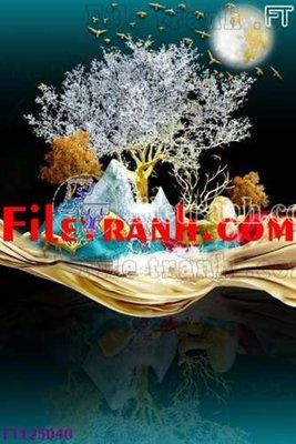 File in trần File tranh bộ hiện đại FT125040 (bản gốc) phong cảnh