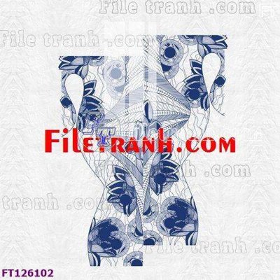 File tranh ảnh gốc File tranh bộ hiện đại FT126102 dùng cho in khổ lớn