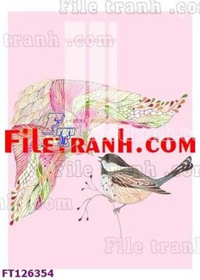 File in trần File tranh bộ hiện đại FT126354 (file gốc) phong thủy