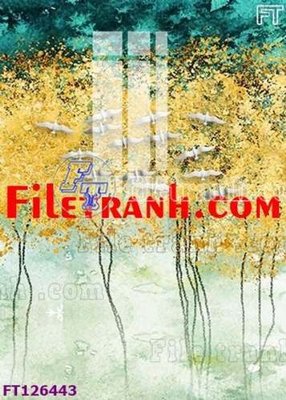 File gốc File tranh bộ hiện đại FT126443 (cho in UV) siêu nét