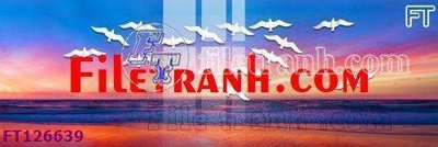 File in trần File tranh bộ hiện đại FT126639 (bản gốc) đại dương