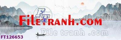 File in trần File tranh bộ hiện đại FT126653 (bản gốc) phong cảnh